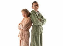 Tiseco Badjas Delux 146/152 - flanel - sea green