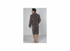 Badjas M flanel grey charcoal