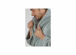 Badjas M flanel sea green