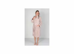 Badjas S flanel misty pink