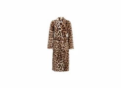Badjas S fleece leopard