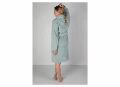 Badjas XS flanel sea green