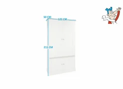 Barkast 122cm - decor - lariks & bruine eik