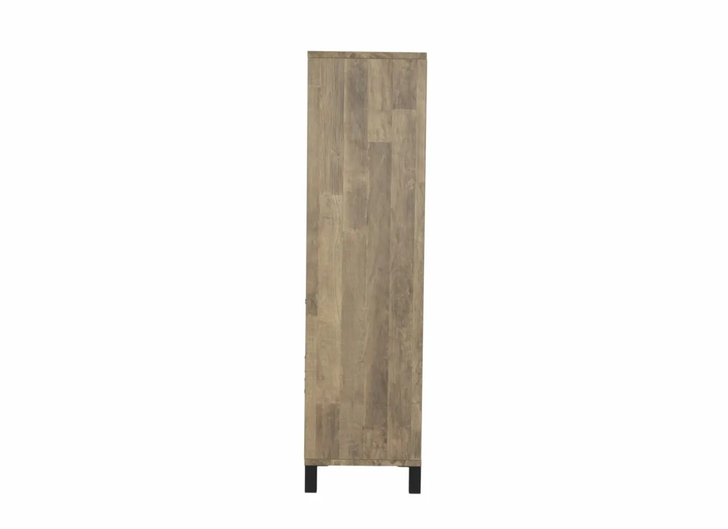 Barkast 122cm  decor - old teak & matt black