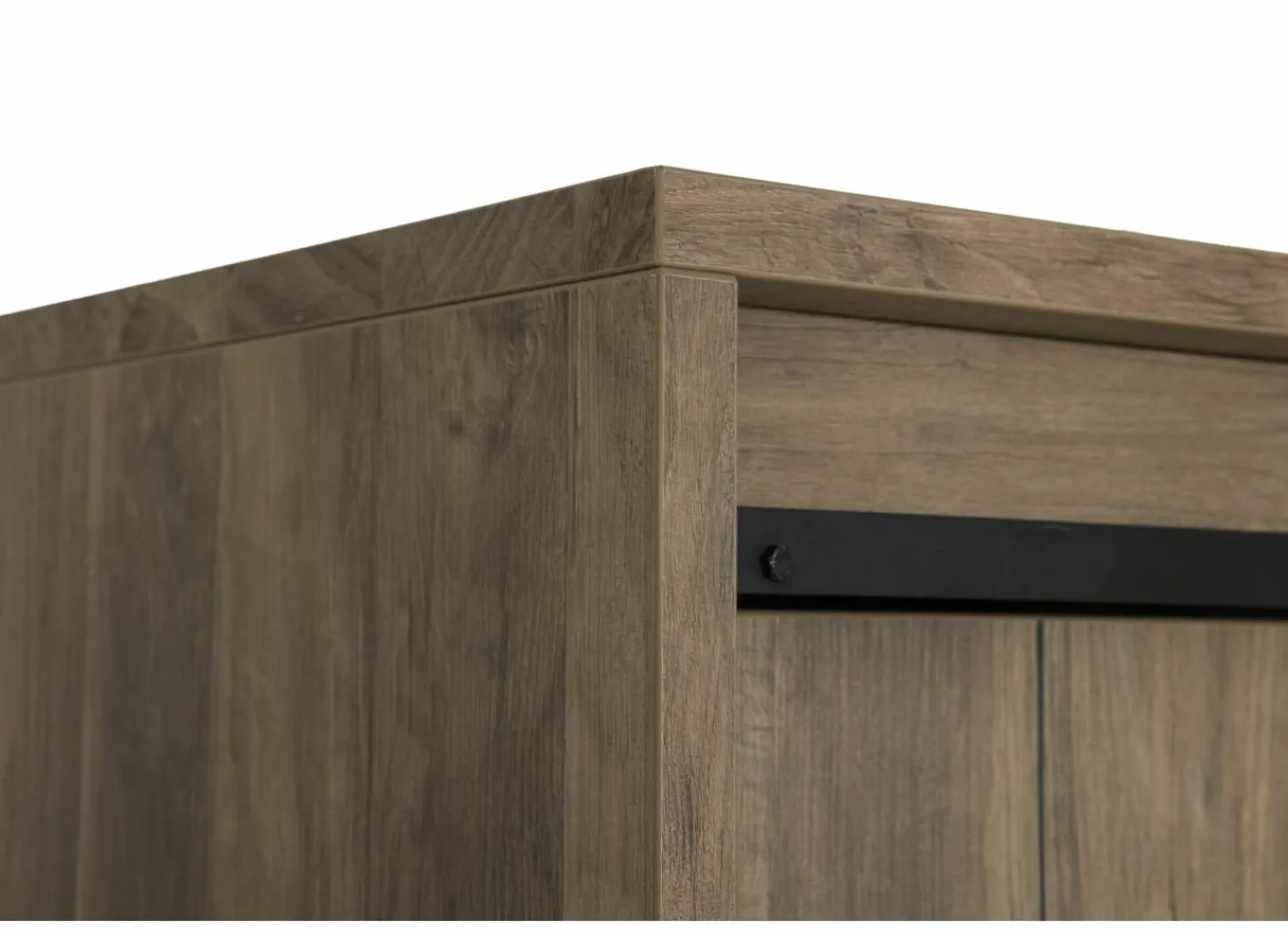 Barkast 122cm  decor - old teak & matt black