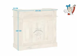 Barkast Djinn 120cm - mango massief - naturel