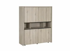Barkast Lucca 140cm - decor - millenium eik/lichtgrijs