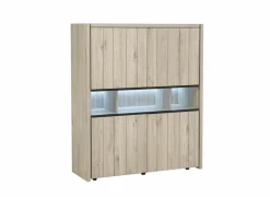 Barkast Lucca 140cm - decor - millenium eik/lichtgrijs