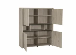 Barkast Lucca 140cm - decor - millenium eik/lichtgrijs