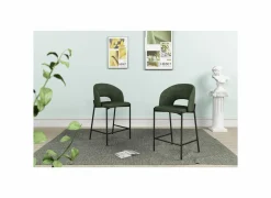 Barstoel Bacchus ZH75,5cm - stof - groen