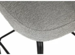 Barstoel Shell ZH65cm - stof - grijs