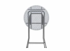 Bartafel Tessa Ø80x110cm - kunststof - wit