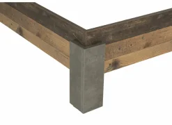 Bed Attaylar 160x200cm - decor - oldwood vintage & donkergrijs