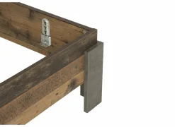 Bed Attaylar 160x200cm - decor - oldwood vintage & donkergrijs