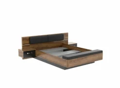 Bed Dolce 160x200cm - decor - mud oak & black oak
