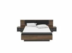 Bed Dolce 180x200cm - decor - mud oak & black oak