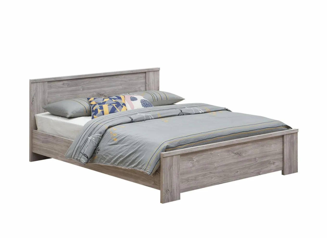 Bed Elias 140x200cm - decor - grijze eik