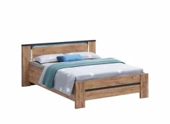 Bed Elsa 160x200cm - decor - industral oak & black