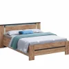 Bed Elsa 140x200cm - decor - industrial oak & black