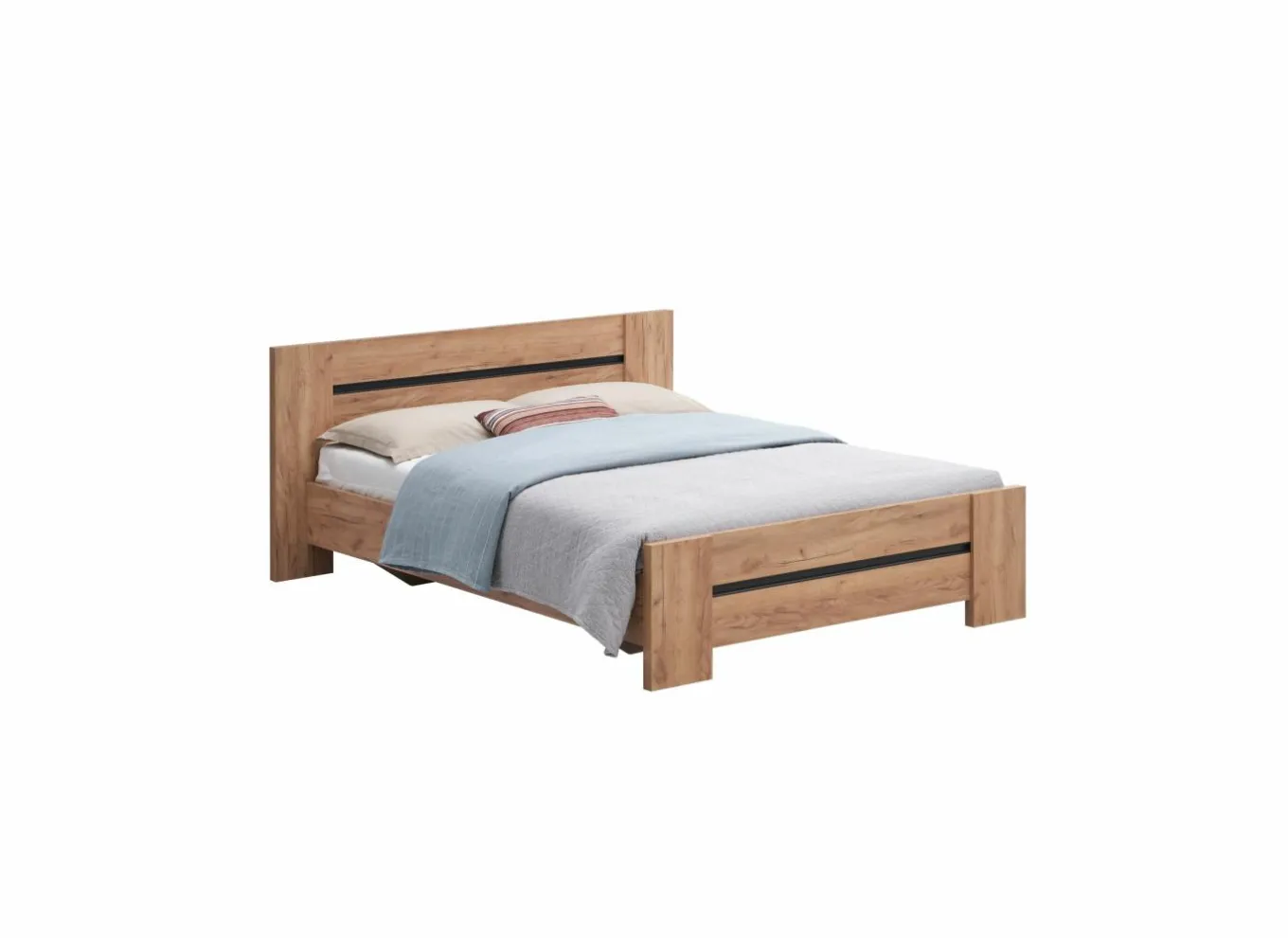 Bed Erwin 160x200cm - decor - French oak