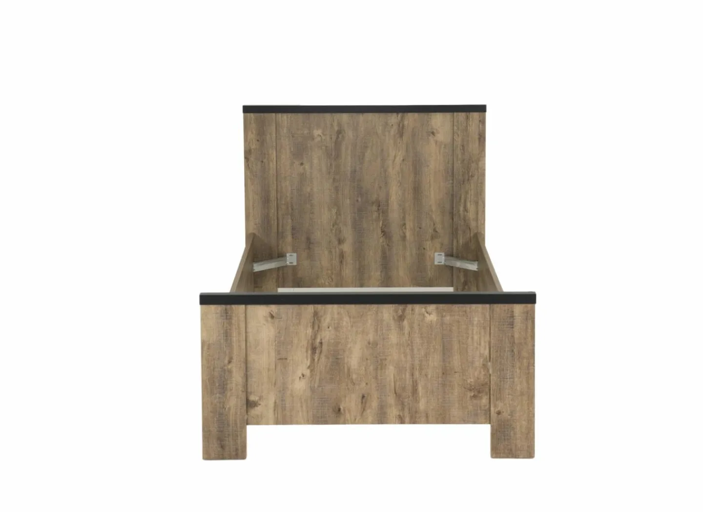 Bed Esra 90x200cm - decor - industrial oak & black concrete