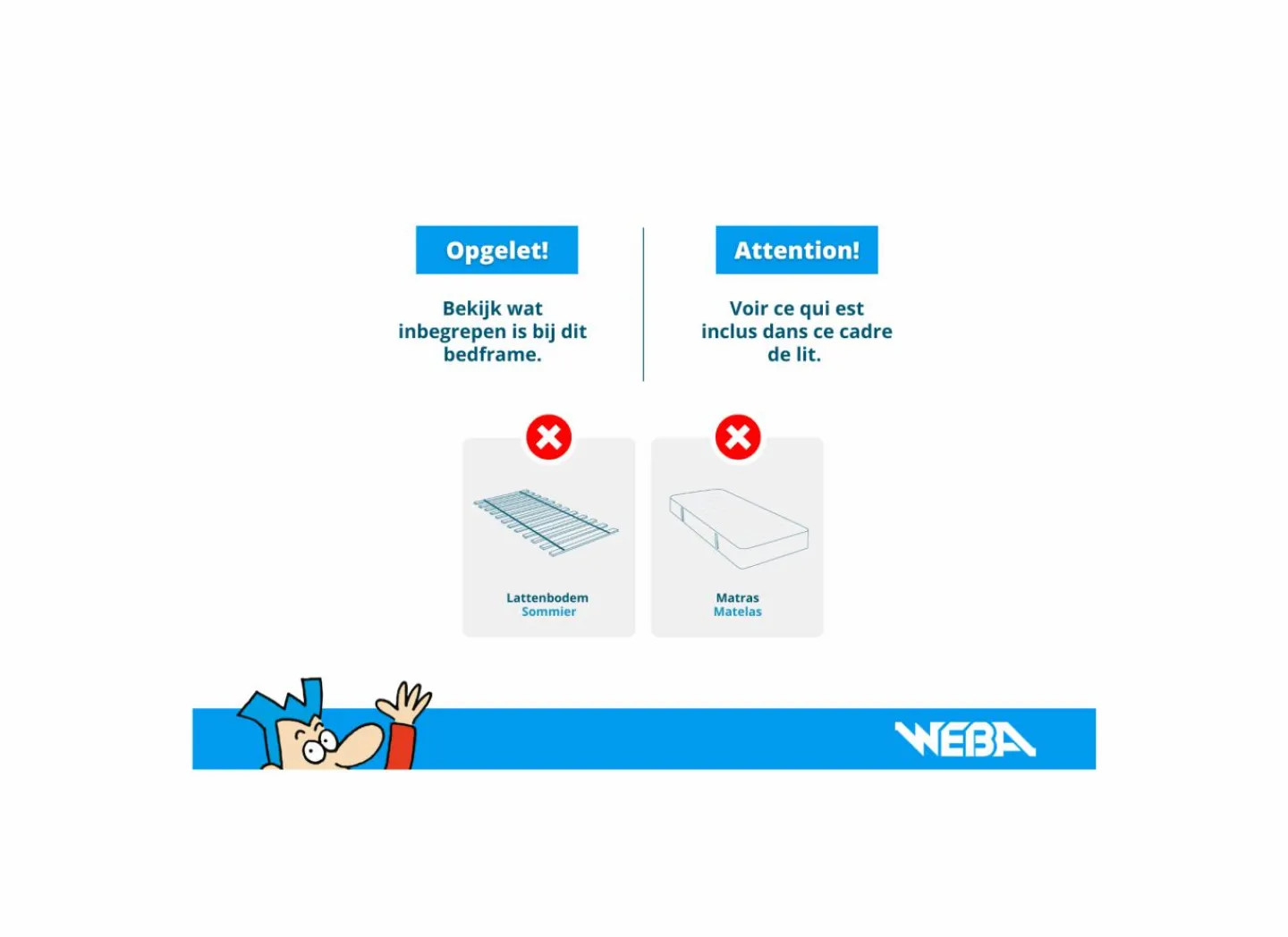 Bed Evora 90x200cm - decor - ivory oak & wit