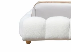 Bed Isola 160x200cm met opbergruimte - bouclé - wit