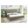 Bed Lisa 180x200cm - stof - bruin