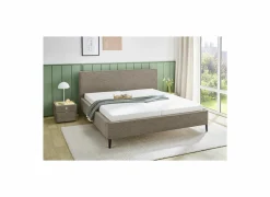 Bed Lisa 140x200cm - stof - bruin