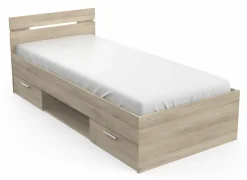 Bed Michigan 90x200cm - decor - kronberg eik met opbergruimte