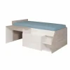 Bed Milky 90x200cm - decor - grijs & wit met opbergruimte