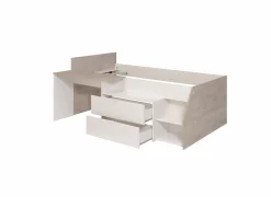 Bed Milky 90x200cm - decor - grijs & wit met opbergruimte