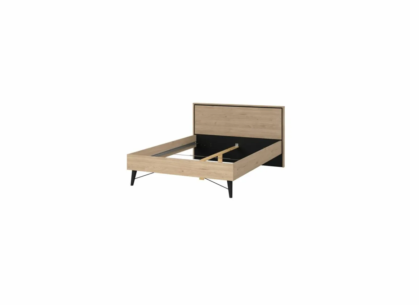 Bed Ry 140x200cm - decor - bruin & zwart