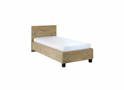 Bed 90x200cm - melamine - golden oak