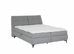 Bedbox Atlantis 180x200cm - stof - grijs met opbergruimte
