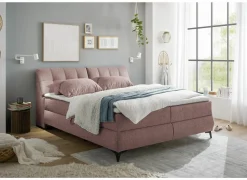 Bedbox Atlantis 180x200cm - stof - flamingo met opbergruimte
