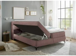 Bedbox Atlantis 180x200cm - stof - flamingo met opbergruimte