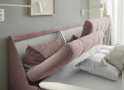 Bedbox Atlantis 180x200cm - stof - flamingo met opbergruimte