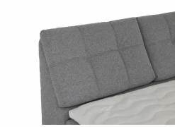 Bedbox Atlantis 160x200cm - stof - grijs met opbergruimte