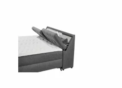 Bedbox Atlantis 180x200cm - stof - antraciet met opbergruimte