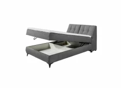 Bedbox Atlantis 140x200cm - stof - antraciet met opbergruimte