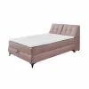 Bedbox Atlantis 140x200cm - stof - flamingo met opbergruimte