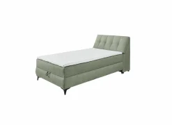 Bedbox Atlantis 120x200cm - stof - olijf met opbergruimte