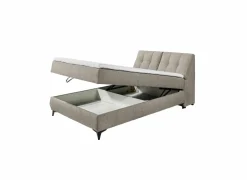 Bedbox Atlantis 140x200cm - stof - zand met opbergruimte