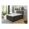 Bedbox BX1620  120x200cm - stof - antraciet met opbergruimte