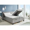 Bedbox BX1620  180x200cm - stof - lichtgrijs met opbergruimte