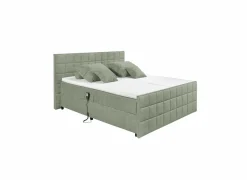 Bedbox Gabun 180x200cm - stof - olijf elektrisch