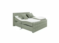 Bedbox Gabun 180x200cm - stof - olijf elektrisch