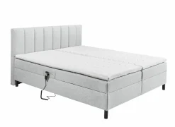 Bedbox Miralindo 160x200cm - stof - silver elektrisch