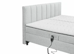 Bedbox Miralindo 160x200cm - stof - silver elektrisch